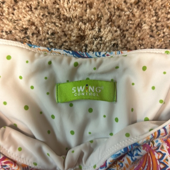 Swing Control Paisley Print Golf Pants Ankle Cropped Colorful Size‎ 12 - Picture 2 of 7